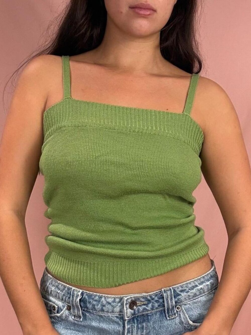 Green Knit Tank - Picture 3 of 5